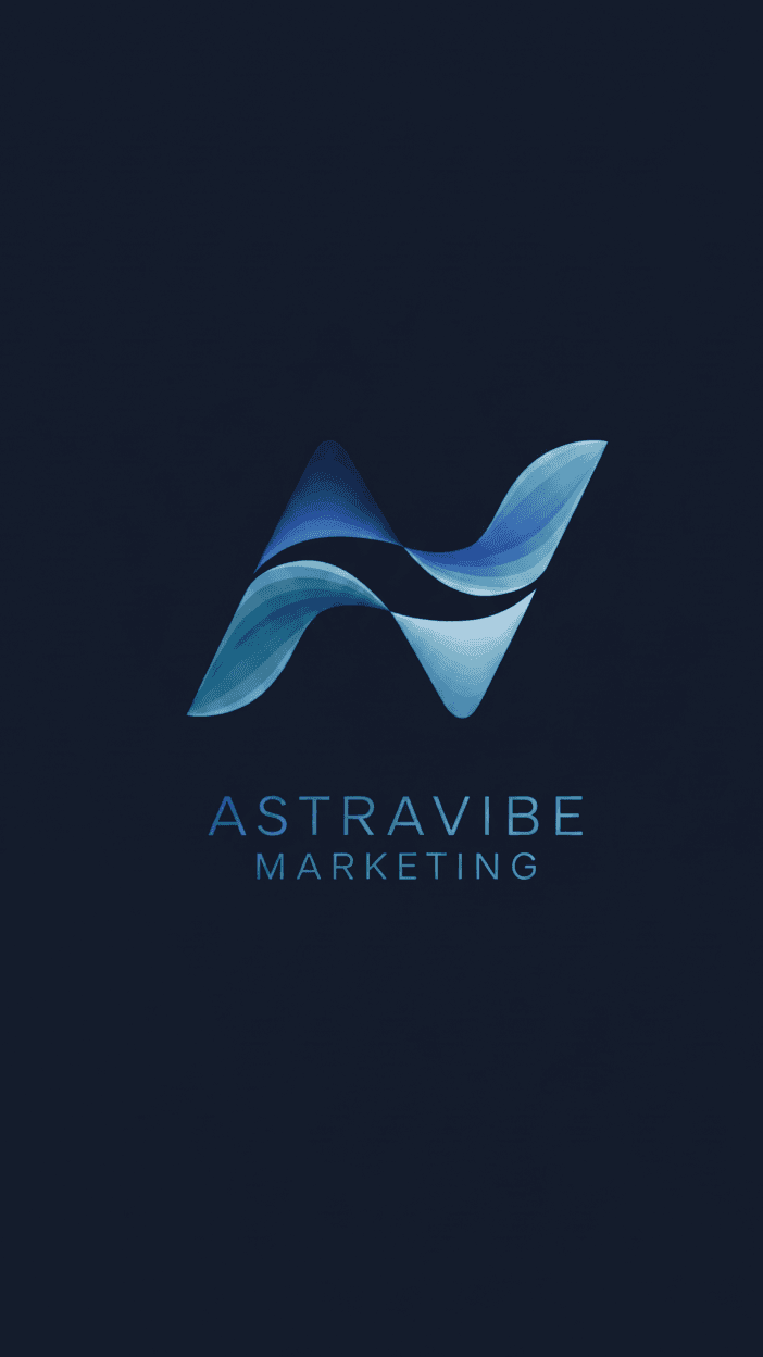 Abstract blue flowing forms representing creative strategy and vision